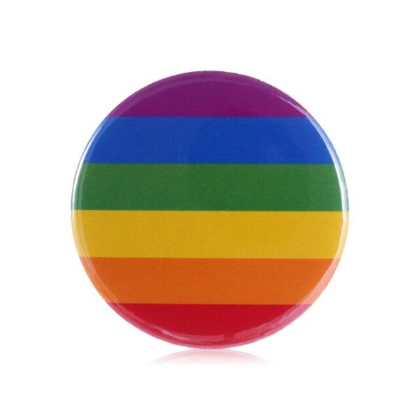 Round LGBT pride pin