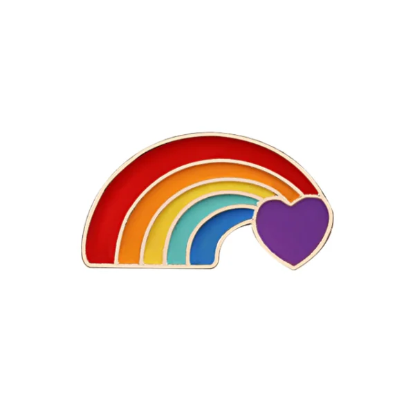 Rainbow Heart pin