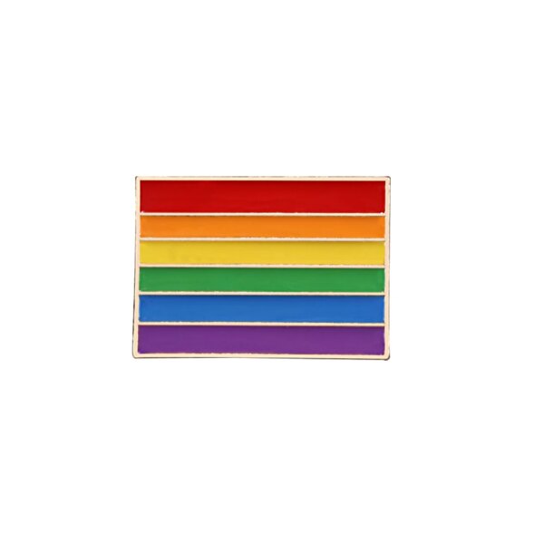 Rectangle LGBT pride pin