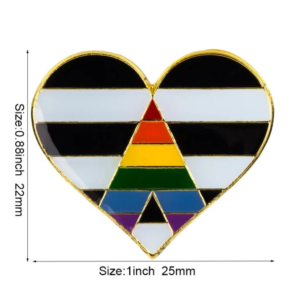 LGBT Ally Heart-shaped pin